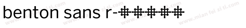 benton sans r字体转换